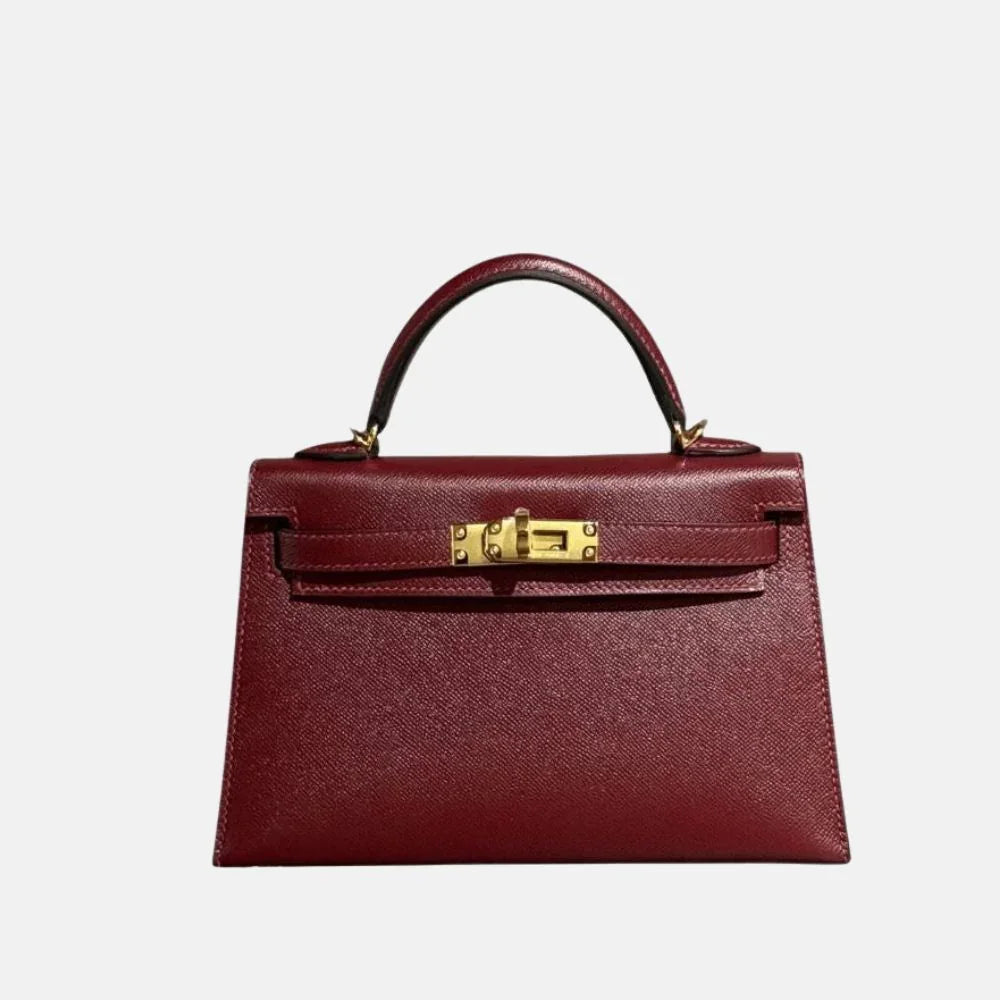 Kelly Burgundy Mini Bag - Premium Collection